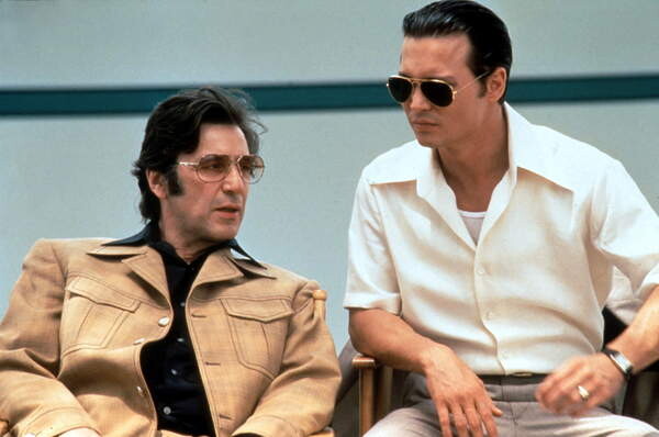 Fotografie Al Pacino And Johnny Depp, Donnie Brasco 1997 Directed By Mike Newell, 40x26.7 cm