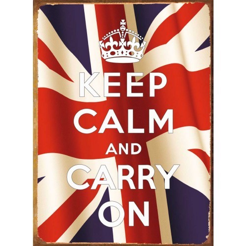 Metallschild KEEP CALM FLAG