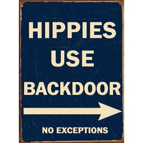 Plechová ceduľa HIPPIES