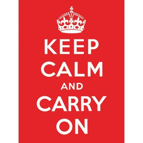 Metallschild KEEP CALM RED