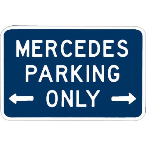 Metallschild MERCEDES PARKING ONLY
