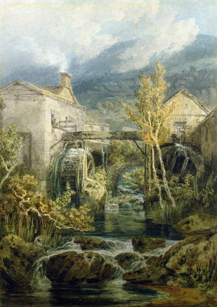 Obrazová reprodukce The Old Mill, Ambleside, Turner, Joseph Mallord William, 30 × 40 cm