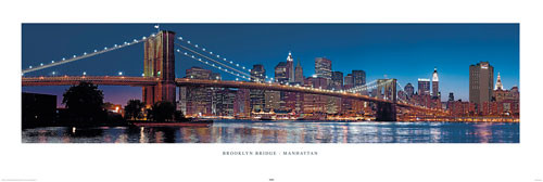 Poster New York - Brooklyn bridge