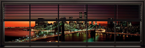 Poster New York - windows blinds