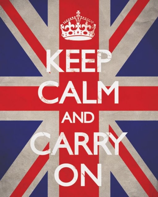 Poster, Quadro Keep calm carry on union Poster sul muro 3+