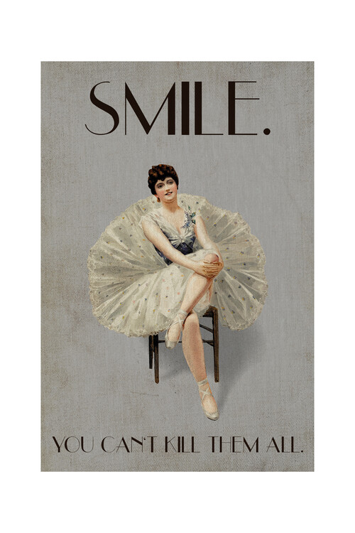Plakát, Obraz - Kubistika - Keep smiling, (40 x 60 cm)