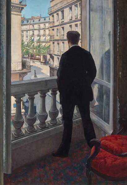 Obrazová reprodukce Man at the Window, 1875, Caillebotte, Gustave, 26.7 × 40 cm