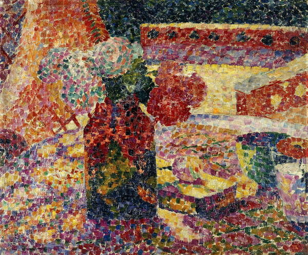 Obrazová reprodukce Still Life with Vase of Flowers, c.1907, Delaunay, Robert, 40 × 33.2 cm