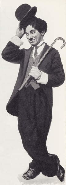 Obrazová reprodukce Charlie Chaplin, English School,, 21.6x60 cm