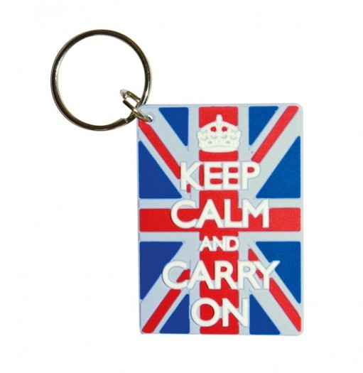 Breloczek KEEP CALM & CARRY ON - union jack