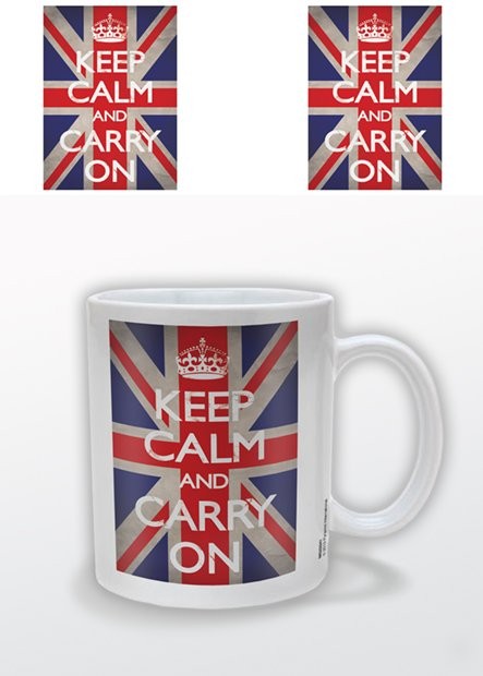 Hrnek Keep Calm and Carry On - Union Jack