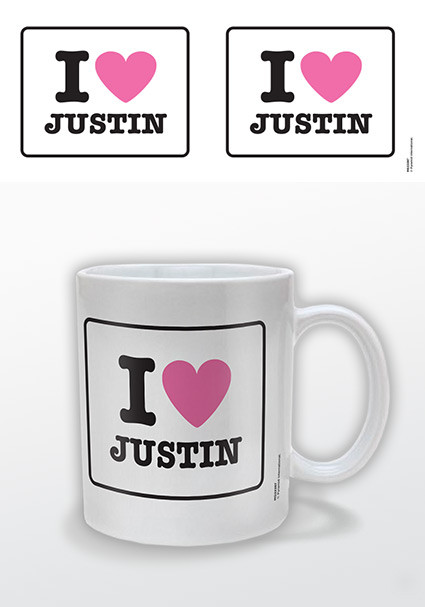 Koffie mok I love Justin