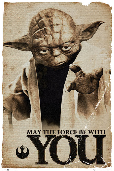 Plakát STAR WARS - yoda may the force