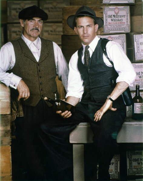 Plakát, Obraz - Sean Connery, Kevin Costner, The Untouchables 1987, 30 × 40 cm