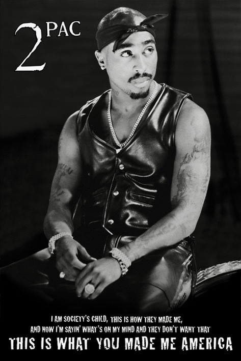 Poster Tupac - America | Wall Art | 3+1 FREE | UKposters