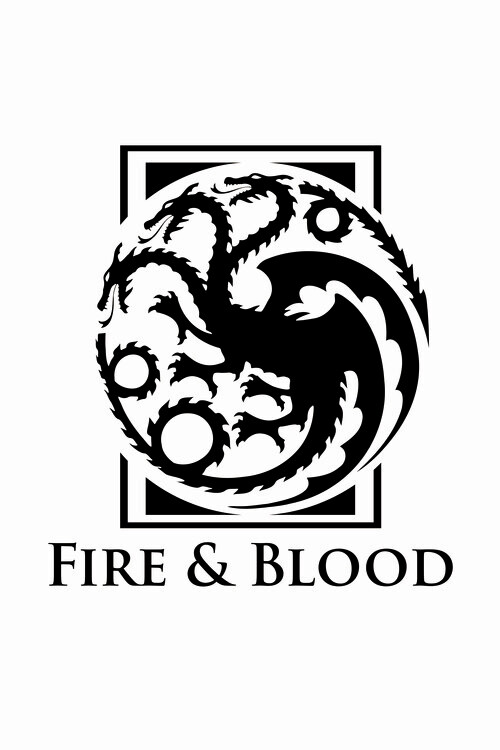 Plakát, Obraz - House of the Dragon - Fire & Blood, 26.7 × 40 cm