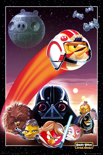 Poster Angry birds Star Wars - collage