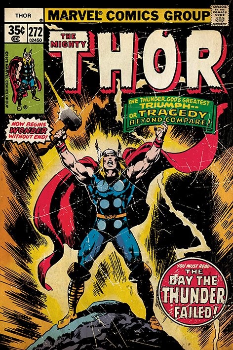 Poster THOR - retro comic