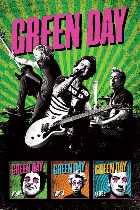 Poster Green Day – uno!dos!tre!