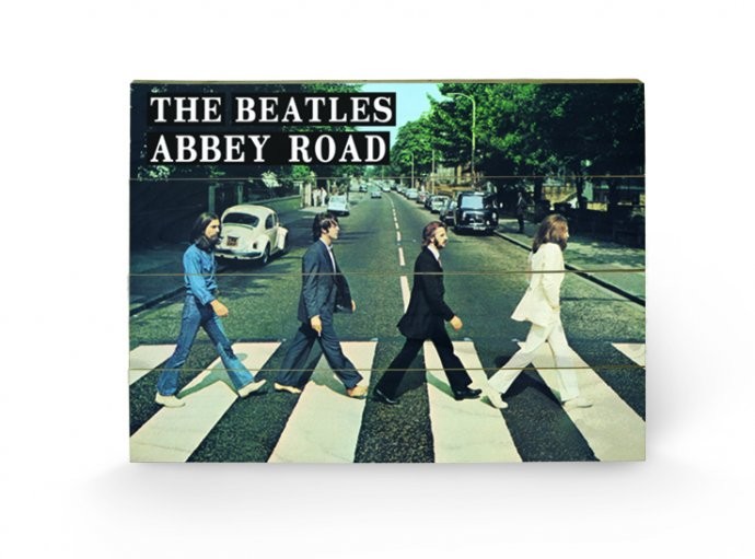 Obraz na dřevě BEATLES - abbey road