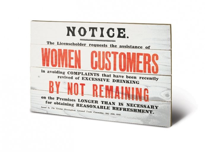 Poster su legno IWM - women customers