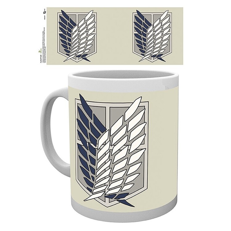 Koffie mok Attack on Titan - Badge