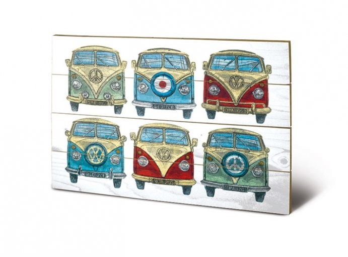 Bild auf Holz Barry Goodman - 6 campers