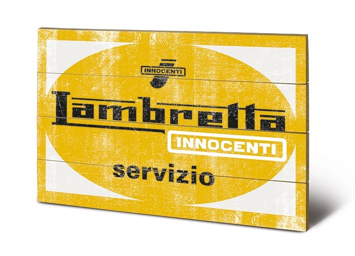 Lambretta servizio Schilderij op hout