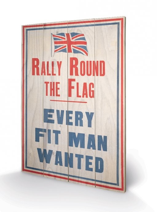 Poster su legno IWM - rally round the flag