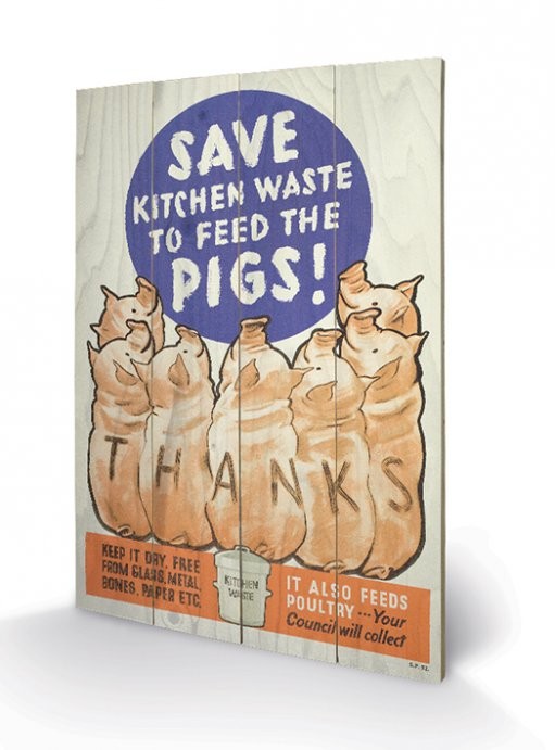 Bild auf Holz IWM - pigs