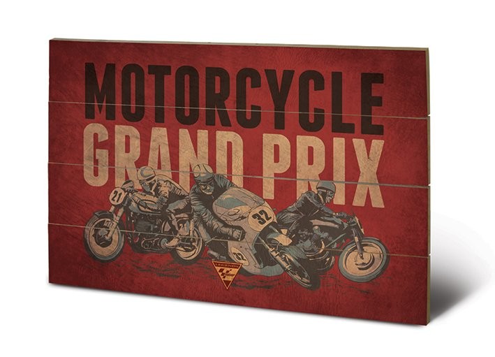 Poster su legno MOTO GP - grand prix