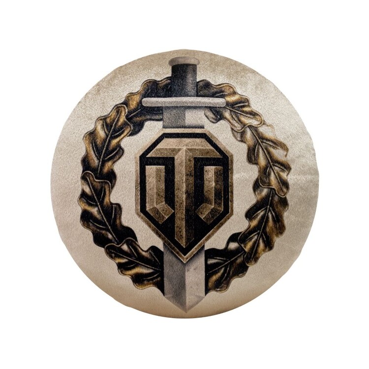 Polštářek World of Tanks - Warrior Reward, ⌀ 31 x 13 cm