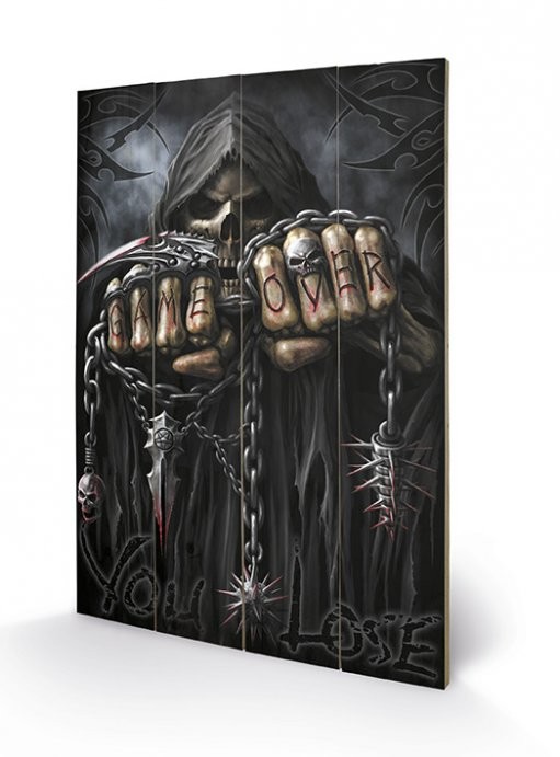 Poster su legno Spiral - Game Over - Reaper