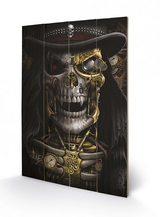 Bild auf Holz Spiral - Steampunk Reaper