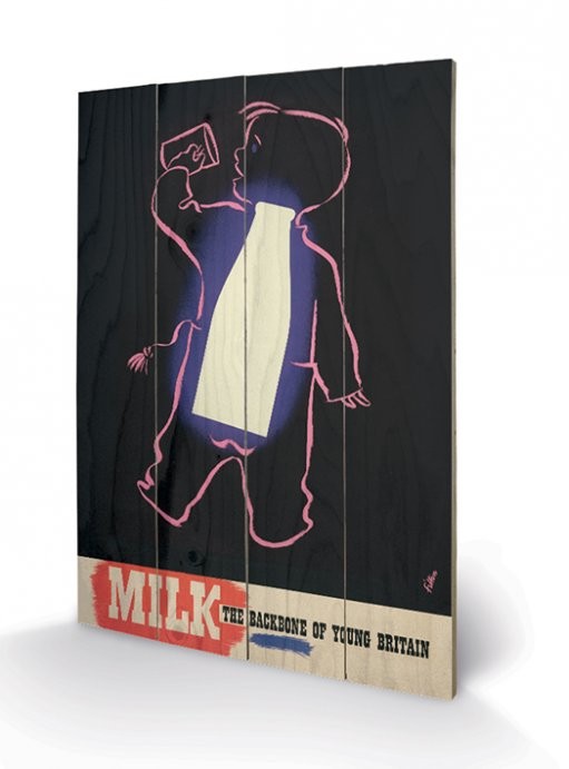 Poster su legno IWM - milk