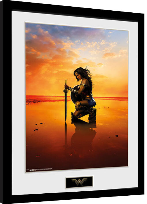 Poster incorniciato Wonder Woman - Kneel
