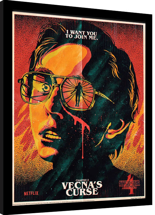 Poster incorniciato Stranger Things 4 - Vecna‘s Curse