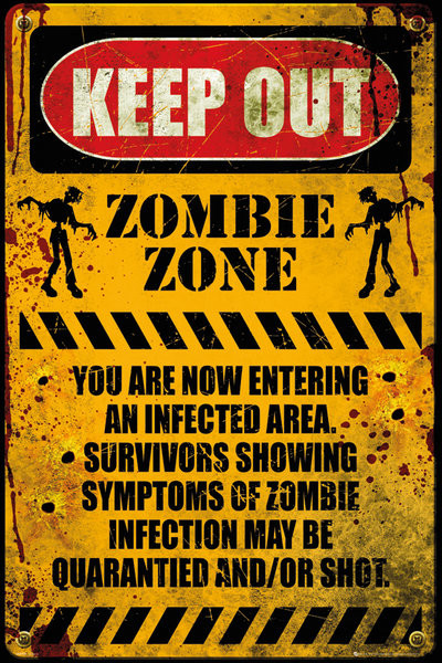 Plakát Zombie - keep out