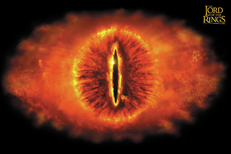 Umělecký tisk Pán Prstenů - Sauronovo oko, 40x26.7 cm