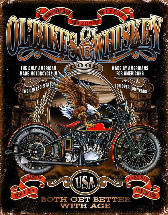 Plechová ceduľa Ol‘ Bikes