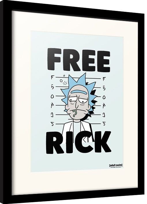Gerahmte Poster Rick and Morty - Free Rick