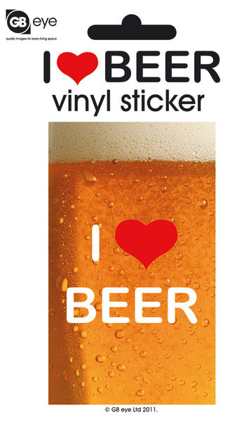 Sticker I LOVE BEER