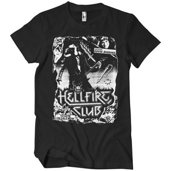 T-shirt Stranger Things - Hellfire Club Rock