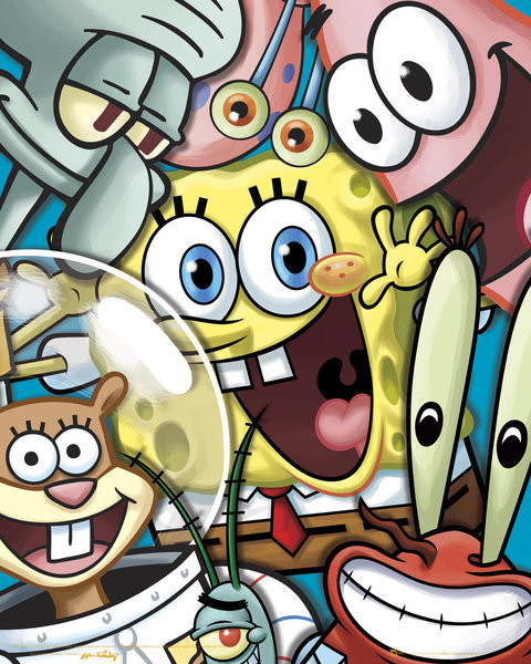 Poster SPONGEBOB - collage