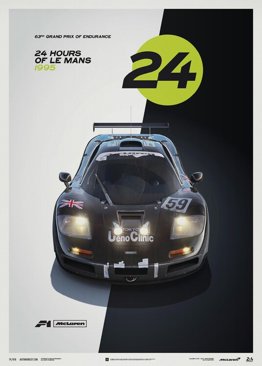 Umělecký tisk McLaren F1 GTR - 24h Le Mans