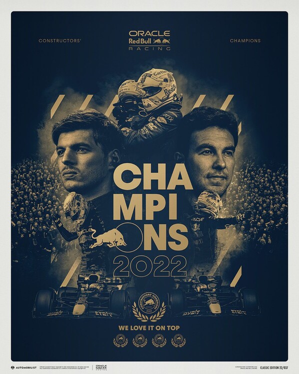 Stampa d'arte Oracle Red Bull Racing - 2022 Formula 1 Constructor's Champion
