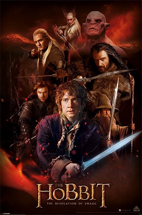 Poster THE HOBBIT DOS - fire montage