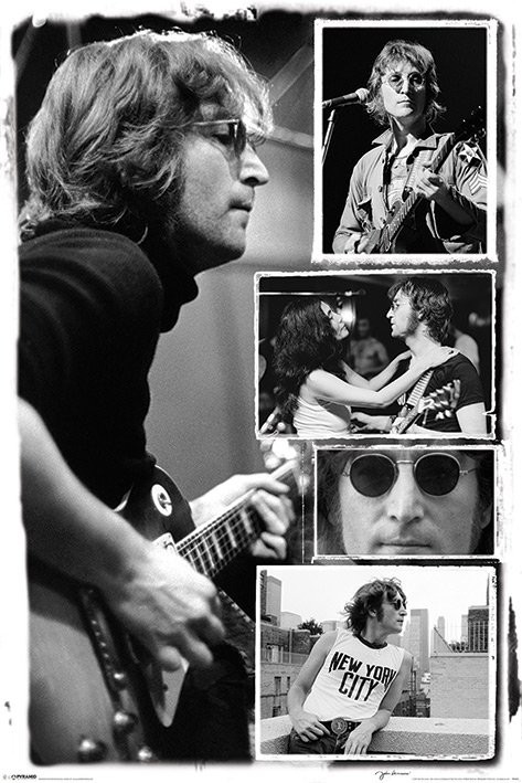 Poster John Lennon - collage bob gruen