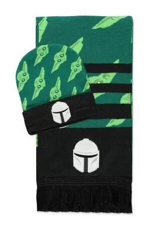 Levně Šála & čepice Šála & čepice Star Wars - The Mandalorian Green