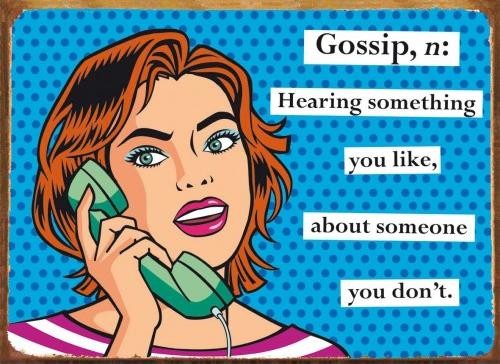 Metallschild GOSSIP